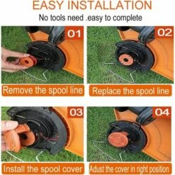 OCXIN Bobines De Fil De Tondeuse à Gazon Pour WORX WA0004.1 (longueur 3m Diamètre ⌀1.65mm) Bobines De Fil En Nylon Coupe-fil WA0010 Tous 20V (WORX WA0004.1, 4 Pièces) 10 OCXIN Bobines De Fil De Tondeuse à Gazon Pour WORX WA0004.1 (longueur 3m Diamètre ⌀1.65mm) Bobines De Fil En Nylon Coupe-fil WA0010 Tous 20V (WORX WA0004.1, 4 Pièces) -France Tondeuse Soldes Boutique 66859697 4