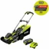 Tondeuse RYOBI 36V Brushless - Coupe 46cm - 1 Batterie 5.0Ah - 1 Chargeur - RLM36X46H50PG -France Tondeuse Soldes Boutique 66865314 1