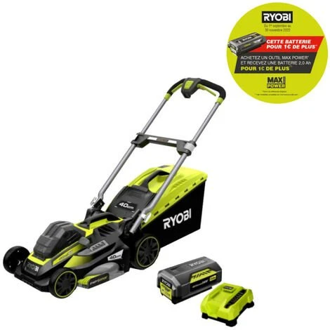 Tondeuse RYOBI 36V Brushless - Coupe 46cm - 1 Batterie 5.0Ah - 1 Chargeur - RLM36X46H50PG 3 Tondeuse RYOBI 36V Brushless - Coupe 46cm - 1 Batterie 5.0Ah - 1 Chargeur - RLM36X46H50PG