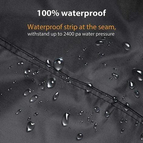 HKLFFJA Housse De Voiture De Moto Noire 210D Oxford Cloth Heavy Duty Quad Bike Cover All Weather Outdoor Motorcycle Scooter Covers ATV Cover - 6 HKLFFJA Housse De Voiture De Moto Noire 210D Oxford Cloth Heavy Duty Quad Bike Cover All Weather Outdoor Motorcycle Scooter Covers ATV Cover - – Image 4