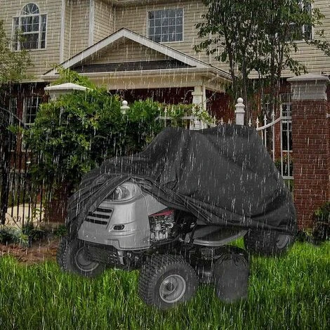 HKLFFJA Housse De Voiture De Moto Noire 210D Oxford Cloth Heavy Duty Quad Bike Cover All Weather Outdoor Motorcycle Scooter Covers ATV Cover - 7 HKLFFJA Housse De Voiture De Moto Noire 210D Oxford Cloth Heavy Duty Quad Bike Cover All Weather Outdoor Motorcycle Scooter Covers ATV Cover - – Image 5