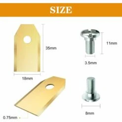 GESCHENKE 30 X Lames De Rechange En Titane Pour Tous Les Tondeuses De Jardin Automower Husqvarna/Gardena/Yard Force/Automower, Robuste (3.1 G / 0.75 Mm) Avec Vis 8 GESCHENKE 30 X Lames De Rechange En Titane Pour Tous Les Tondeuses De Jardin Automower Husqvarna/Gardena/Yard Force/Automower, Robuste (3.1 G / 0.75 Mm) Avec Vis -France Tondeuse Soldes Boutique 67332328 3