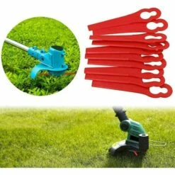 THSINDE Lidl Florabest Lot De 100 Lames De Rechange En Plastique Pour Coupe-bordures FRT18A FRT18A1 Art 46155 FRT20A1 Grand Trou 12 Mm Petit Trou 7 Mm -France Tondeuse Soldes Boutique 67503090 3