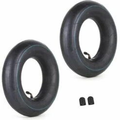 ENLENK Lot De 2 Chambre à Air 4,00/3,50-6 350/400-6 3.50-6 4.00-6 4.10-6 Avec Tige De Valve Coudée TR87 Remplacement Pour Camions à Main Tondeuses à Gazon Remorques De Jardin Brouettes