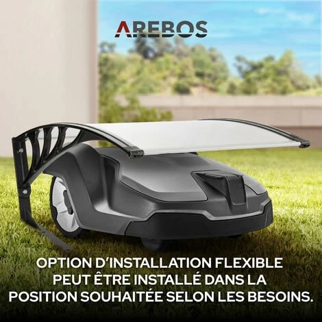 AREBOS Garage De Tondeuse Robot | Abri Pour Robot | Taille 102 X 79 X 46 Cm | Résistant Aux Intempéries + Protection UV | Avec Pieds En Métal | Matériel De Montage Inclus 6 AREBOS Garage De Tondeuse Robot | Abri Pour Robot | Taille 102 X 79 X 46 Cm | Résistant Aux Intempéries + Protection UV | Avec Pieds En Métal | Matériel De Montage Inclus – Image 5