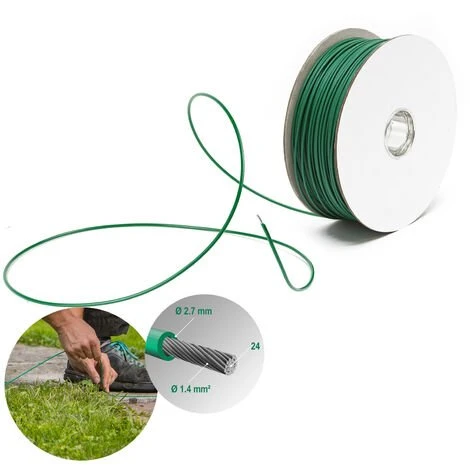 WILTEC Câble Périphérique 150m 2,7mm Installation Robot-tondeuse Fil CCA Délimitation Jardin Zone Tonte 3 WILTEC Câble Périphérique 150m 2,7mm Installation Robot-tondeuse Fil CCA Délimitation Jardin Zone Tonte