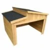WILTEC Garage Pour Robot-tondeuse Toit Gradin Bois Massif Abri Carport Naturel 66,6x79,5x71,2cm -France Tondeuse Soldes Boutique 9562057 1